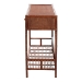 bali & pari Brier Marbled Tortoise Natural Rattan Console Table - Handcrafted Accent Table with 3-Drawers and Lower Shelf, Coastal Boho Style for Entryway, Hallway, or Living Room - Brier-Tortoise/Rattan-Console Table