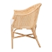 bali & pari Hollis Natural Rattan Barrel Chair with Cushion - Handcrafted Accent Armchair with Laminated Rattan Pole Back, Coastal Boho Seating for Living Room or Bedroom - Hollis-Natural/Rattan-DC