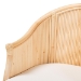 bali & pari Hollis Natural Rattan Barrel Chair with Cushion - Handcrafted Accent Armchair with Laminated Rattan Pole Back, Coastal Boho Seating for Living Room or Bedroom - Hollis-Natural/Rattan-DC