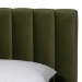 Baxton Studio Granger Velvet Upholstered Platform Bed with Channel Tufted Headboard, Modern Low Profile Bed Frame, Moss Green, Queen - BBT61347-Moss Green Velvet/Wenge-Queen