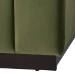 Baxton Studio Granger Velvet Upholstered Platform Bed with Channel Tufted Headboard, Modern Low Profile Bed Frame, Moss Green, Queen - BBT61347-Moss Green Velvet/Wenge-Queen