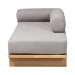 Baxton Studio Bertille Left-Arm Chaise Lounge with Solid Wood Base - Minimalist Sofa Daybed with Grey Fabric Cushion and Bolster Pillow for Living Room or Bedroom Decor - BBT8086-RB08-30 Grey/Oak-Chaise