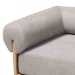 Baxton Studio Bertille Left-Arm Chaise Lounge with Solid Wood Base - Minimalist Sofa Daybed with Grey Fabric Cushion and Bolster Pillow for Living Room or Bedroom Decor - BBT8086-RB08-30 Grey/Oak-Chaise