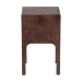 bali & pari Kayla Real Burl Wood Nightstand in Dark Walnut Brown - Modern Bedside Table with Two Drawers and Cutout Handle Design - SVN-1152-Dark Walnut Op1-Kayla-NS