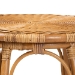 bali & pari Jayana Natural Rattan Round End Table - Handwoven Wicker Accent Table with Open Frame Base, Lightweight Coastal Boho Side Table for Living Room or Patio - DC20058-Light Honey Rattan-ET