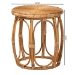 bali & pari Jayana Natural Rattan Round End Table - Handwoven Wicker Accent Table with Open Frame Base, Lightweight Coastal Boho Side Table for Living Room or Patio - DC20058-Light Honey Rattan-ET