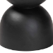 bali & pari Nomiki Solid Suar Wood Side Table - Hand-Carved Sculptural End Table with Hourglass Design, Modern Boho Style for Living Room or Bedroom - Suar S/T 003-Black-Side Table