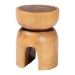 bali & pari Abrina Solid Suar Wood Side Table - Hand-Carved Sculptural End Table with Arched Base, Modern Boho Style for Living Room or Bedroom - Suar S/T 004-Natural-Side Table
