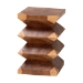 bali & pari Malati Solid Suar Wood Side Table - Hand-Carved Sculptural End Table with Zigzag Design, Modern Boho Style for Living Room or Bedroom - Suar S/T 007-Natural-Side Table