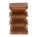 bali & pari Malati Solid Suar Wood Side Table - Hand-Carved Sculptural End Table with Zigzag Design, Modern Boho Style for Living Room or Bedroom - Suar S/T 007-Natural-Side Table