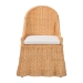 bali & pari Maya Natural Rattan Accent Chair - Hand Woven Wicker Dining Chair with Scalloped Skirt and Cushion, Coastal Boho Style Seating for Dining or Living Room, Light Honey - Maya-Light Honey Rattan-Cushion-CC
