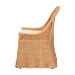 bali & pari Maya Natural Rattan Accent Chair - Hand Woven Wicker Dining Chair with Scalloped Skirt and Cushion, Coastal Boho Style Seating for Dining or Living Room, Light Honey - Maya-Light Honey Rattan-Cushion-CC