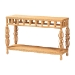 bali & pari Dolby Natural Rattan Console Table - Handwoven Wicker Accent Table with Openwork Design and Lower Shelf, Coastal Boho Style for Entryway or Living Room - Dolby-Light Honey/Rattan-Console Table