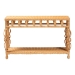 bali & pari Dolby Natural Rattan Console Table - Handwoven Wicker Accent Table with Openwork Design and Lower Shelf, Coastal Boho Style for Entryway or Living Room - Dolby-Light Honey/Rattan-Console Table