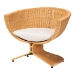 bali & pari Reya Natural Rattan Lounge Chair - Handwoven Wicker Accent Seating with Pedestal Base for Modern Boho, Coastal, or Tropical Living Room Spaces - Palm Tulip-Light Honey/Rattan-Cushioned-AC