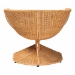 bali & pari Reya Natural Rattan Lounge Chair - Handwoven Wicker Accent Seating with Pedestal Base for Modern Boho, Coastal, or Tropical Living Room Spaces - Palm Tulip-Light Honey/Rattan-Cushioned-AC