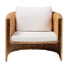 bali & pari Carina Natural Rattan Armchair with Cushion - Handwoven Lounge Chair with U-Shaped Silhouette and Deep Seating for Boho, Coastal, or Tropical Living Spaces - Palm-Light Honey/Rattan-Cushioned-AC