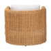 bali & pari Carina Natural Rattan Armchair with Cushion - Handwoven Lounge Chair with U-Shaped Silhouette and Deep Seating for Boho, Coastal, or Tropical Living Spaces - Palm-Light Honey/Rattan-Cushioned-AC
