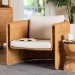 bali & pari Carina Natural Rattan Armchair with Cushion - Handwoven Lounge Chair with U-Shaped Silhouette and Deep Seating for Boho, Coastal, or Tropical Living Spaces - Palm-Light Honey/Rattan-Cushioned-AC
