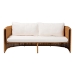 bali & pari Carina Natural Rattan Sofa with Cushion - Handwoven 3-Seater Couch with U-Shaped Sculptural Frame and Deep Seating for Boho, Coastal, or Tropical Living Spaces - Palm-Light Honey/Rattan-Cushioned-Sofa