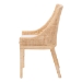 bali & pari Beata Natural Rattan Dining Chair - Handcrafted Wingback Accent Chair with Woven Detailing and Removable Cushion, Coastal Boho Seating for Kitchen or Dining Room - Beata-Light Honey/Wooden-Cushioned-DC