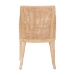 bali & pari Beata Natural Rattan Dining Chair - Handcrafted Wingback Accent Chair with Woven Detailing and Removable Cushion, Coastal Boho Seating for Kitchen or Dining Room - Beata-Light Honey/Wooden-Cushioned-DC