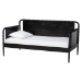 Baxton Studio Lucera Bobbin Daybed - Wooden Spindle Bed Frame, Classic Style Sofa Bed for Bedroom or Guest Room, Twin, Black - MG0110-4-Black-Daybed