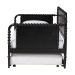 Baxton Studio Lucera Bobbin Daybed with Rolling Trundle - Wooden Bed Frame with Turned Spindle Detailing, Classic Style Sofa Bed for Bedroom or Guest Room, Twin, Black - MG0110-4-Black-Daybed/T