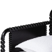 Baxton Studio Lucera Bobbin Daybed with Rolling Trundle - Wooden Bed Frame with Turned Spindle Detailing, Classic Style Sofa Bed for Bedroom or Guest Room, Twin, Black - MG0110-4-Black-Daybed/T