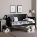 Baxton Studio Lucera Bobbin Daybed - Wooden Spindle Bed Frame, Classic Style Sofa Bed for Bedroom or Guest Room, Twin, Black - MG0110-4-Black-Daybed