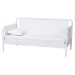 Baxton Studio Lucera Bobbin Daybed - Wooden Bed Frame with Turned Spindle Detailing, Classic Style Sofa Bed for Bedroom or Guest Room, Twin, White - MG0110-4-White-Daybed