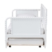 Baxton Studio Lucera Bobbin Daybed with Rolling Trundle - Wooden Bed Frame with Turned Spindle Detailing, Classic Style Sofa Bed for Bedroom or Guest Room, Twin, White - MG0110-4-White-Daybed/T