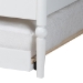 Baxton Studio Lucera Bobbin Daybed with Rolling Trundle - Wooden Bed Frame with Turned Spindle Detailing, Classic Style Sofa Bed for Bedroom or Guest Room, Twin, White - MG0110-4-White-Daybed/T