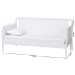 Baxton Studio Lucera Bobbin Daybed - Wooden Bed Frame with Turned Spindle Detailing, Classic Style Sofa Bed for Bedroom or Guest Room, Twin, White - MG0110-4-White-Daybed