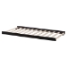 Baxton Studio Lucera Trundle - Underbed Low-Profile Rolling Base for Daybeds and Guest Rooms, Twin, Black - MG24-Black-Trundle