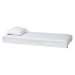 Baxton Studio Lucera Trundle - Underbed Low-Profile Rolling Base for Daybeds and Guest Rooms, Twin, White - MG24-White-Trundle