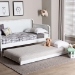 Baxton Studio Lucera Trundle - Underbed Low-Profile Rolling Base for Daybeds and Guest Rooms, Twin, White - MG24-White-Trundle