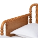 Baxton Studio Lucera Bobbin Twin-To-King Expandable Daybed - Wood Bed Frame with Turned Spindle Detailing, Classic Style Sofa Bed for Bedroom or Guest Room, Oak Brown - MG0110-5-NTOak-Twin to King-Daybed