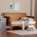 Baxton Studio Lucera Bobbin Twin-To-King Expandable Daybed - Wood Bed Frame with Turned Spindle Detailing, Classic Style Sofa Bed for Bedroom or Guest Room, Oak Brown - MG0110-5-NTOak-Twin to King-Daybed
