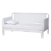 Baxton Studio Lucera Bobbin Twin-To-King Expandable Daybed - Wood Bed Frame with Turned Spindle Detailing, Classic Style Sofa Bed for Bedroom or Guest Room, White - MG0110-5-White-Twin to King-Daybed
