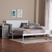 Baxton Studio Lucera Bobbin Twin-To-King Expandable Daybed - Wood Bed Frame with Turned Spindle Detailing, Classic Style Sofa Bed for Bedroom or Guest Room, White - MG0110-5-White-Twin to King-Daybed