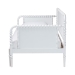 Baxton Studio Lucera Bobbin Twin-To-King Expandable Daybed - Wood Bed Frame with Turned Spindle Detailing, Classic Style Sofa Bed for Bedroom or Guest Room, White - MG0110-5-White-Twin to King-Daybed
