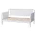 Baxton Studio Lucera Bobbin Twin-To-King Expandable Daybed - Wood Bed Frame with Turned Spindle Detailing, Classic Style Sofa Bed for Bedroom or Guest Room, White - MG0110-5-White-Twin to King-Daybed