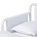 Baxton Studio Lucera Bobbin Twin-To-King Expandable Daybed - Wood Bed Frame with Turned Spindle Detailing, Classic Style Sofa Bed for Bedroom or Guest Room, White - MG0110-5-White-Twin to King-Daybed
