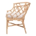 bali & pari Padma Natural Rattan Dining Chair - Handwoven Barrel Accent Chair with Bamboo-Style Frame and Lattice Detail for Boho, Coastal, or Tropical Dining or Lounge Area - Padma-Natural/Rattan-Cushion-DC