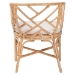 bali & pari Padma Natural Rattan Dining Chair - Handwoven Barrel Accent Chair with Bamboo-Style Frame and Lattice Detail for Boho, Coastal, or Tropical Dining or Lounge Area - Padma-Natural/Rattan-Cushion-DC