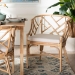 bali & pari Padma Natural Rattan Dining Chair - Handwoven Barrel Accent Chair with Bamboo-Style Frame and Lattice Detail for Boho, Coastal, or Tropical Dining or Lounge Area - Padma-Natural/Rattan-Cushion-DC