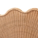bali & pari Callias Natural Rattan Scalloped Headboard with Sunburst Weave - Coastal Boho Wicker Bed Backdrop for Bedroom Decor, Queen - WS152 Scalloped Natural Rattan-Queen-HB