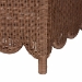 bali & pari Detta Natural Rattan Accent Chair - Handwoven Wicker Lounge Chair with Rolled Back and Scalloped Skirt Base, Boho Coastal Style for Sunroom or Sitting Area - Detta-Peanut Brn-Rattan-Armless-Cushion-Chair