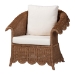bali & pari Detta Natural Rattan Armchair - Handwoven Wicker Chair with Rolled Arms and Scalloped Skirt Base, Boho Coastal Style for Lounge or Sunroom - Detta-Peanut Brown-Rattan-Lounge-Cushion-AC